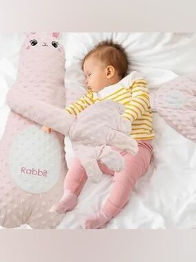 BRAND NEW IN PACKAGING Pink Bunny Plush Baby Automatic Patting Pillow Soothe